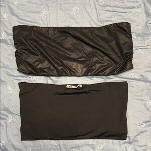 Zara Black Crop Tops Set